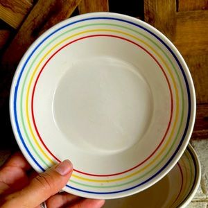 Tablemates Circus Pattern bowls set of 2, 6.5”